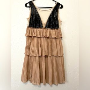 BCBGMAXAZRIA Sheer Black Sparkle Dress